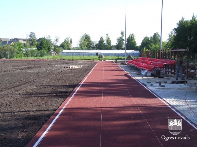 Notiek Ogresgala pamatskolas stadiona rekonstrukcija