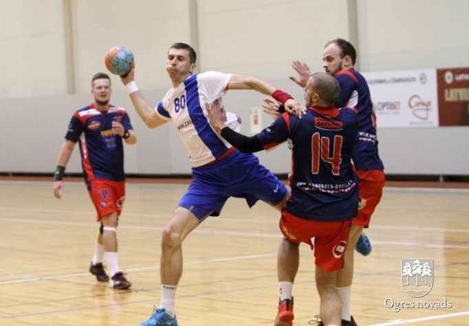 Šovakar Ogres handbolistiem finālsērijas trešais mačs
