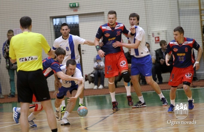 Šovakar Ogres handbolistiem finālsērijas trešais mačs