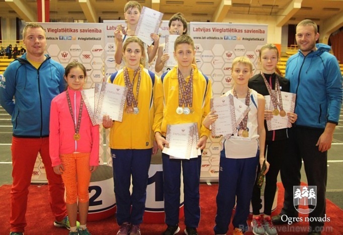 Mūsu vieglatlētiem 12 medaļas Latvijas čempionātā telpās