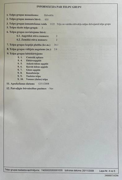 Nekustamā īpašuma, Melioratoru iela 8 - 35, Ikšķile, Ogres nov., kadastra numurs 7405 900 0248, atsavināšanas izsole