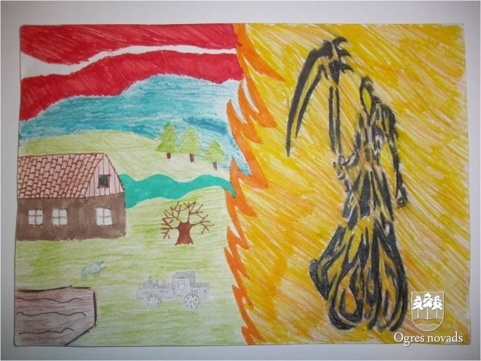 Konkursa “No mājām izraidītie” zīmējumi