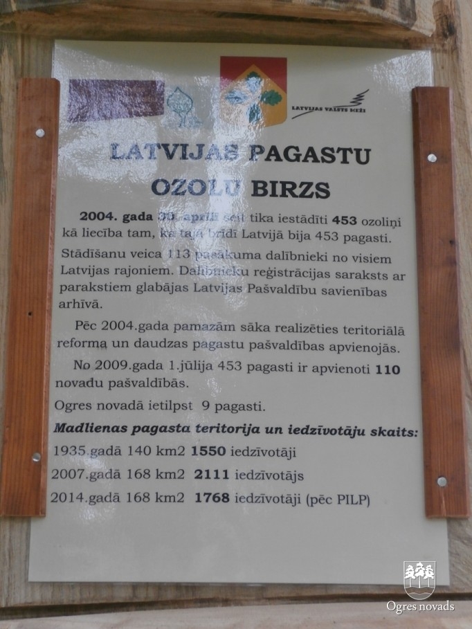 Pagastu ozolu birzij Madlienā 10 gadi