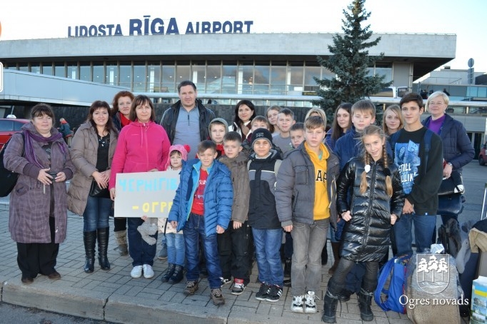 Ogrē ieradušies bērni no Ukrainas