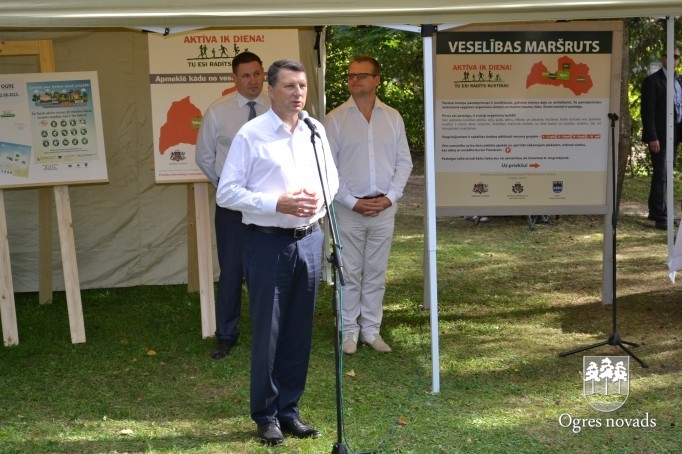 Ogrē atklāts Veselības maršruts - pirmais Latvijā