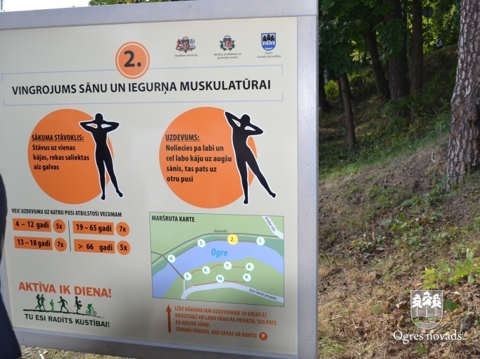 Ogrē atklāts Veselības maršruts - pirmais Latvijā