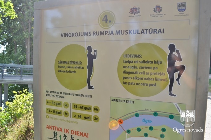 Ogrē atklāts Veselības maršruts - pirmais Latvijā