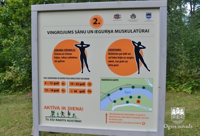 Ogrē atklāts Veselības maršruts - pirmais Latvijā
