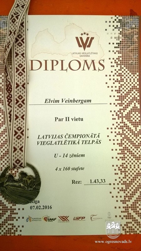 Ogres un Madlienas vieglatlētiem piecas Latvijas čempionāta medaļas