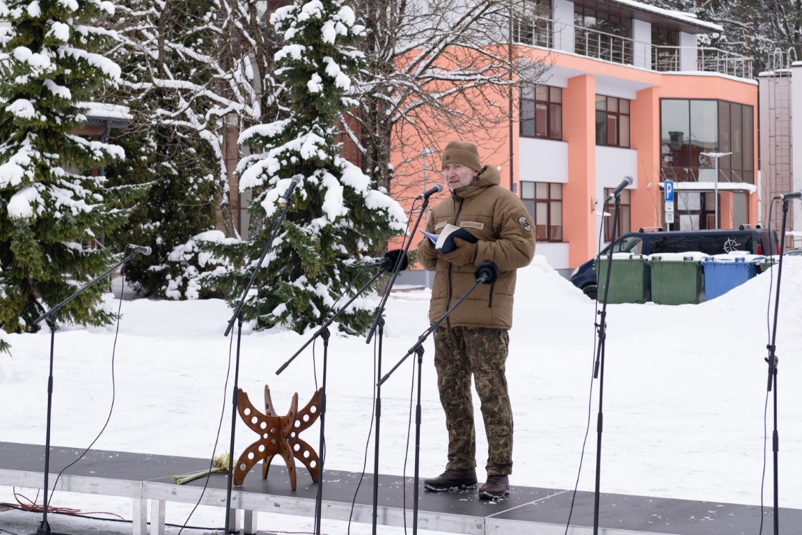 Zemessardzes 54. kaujas atbalsta bataljona komandieris Pēteris Plečkens Ogrē 20.01.2024.