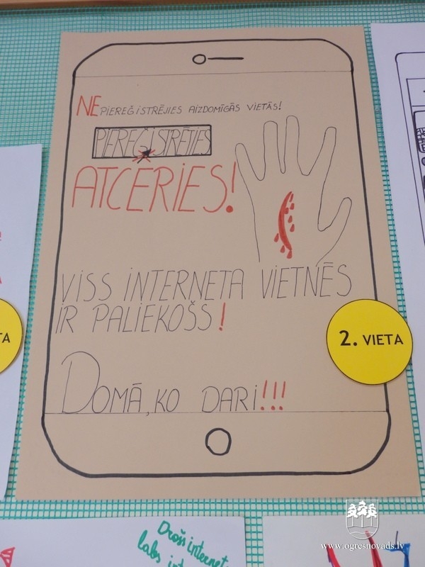 OCB Bērnu literatūras nodaļas apmeklētāji par drošu internetu