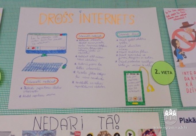 OCB Bērnu literatūras nodaļas apmeklētāji par drošu internetu