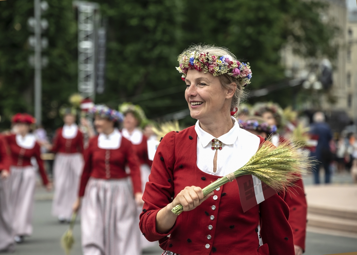 Dziesmu svētku gājiens. Ogres novads. Foto: Voldemārs Stāvusis