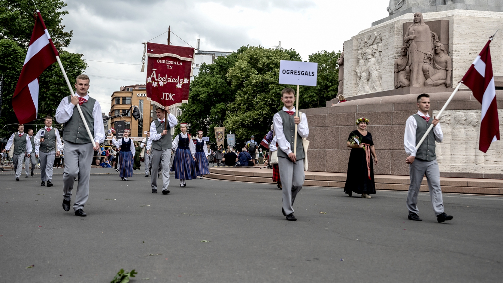 Dziesmu svētku gājiens. Ogres novads. Foto: Voldemārs Stāvusis