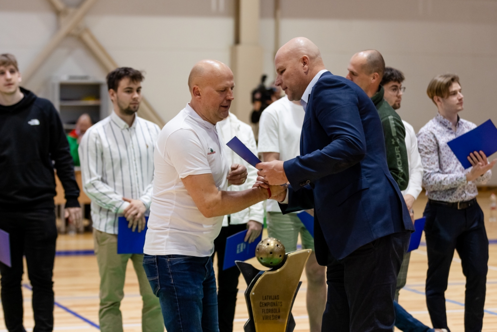 Lielvārdes florbola komandas pieņemšana Ogrē. 27.04.2023.