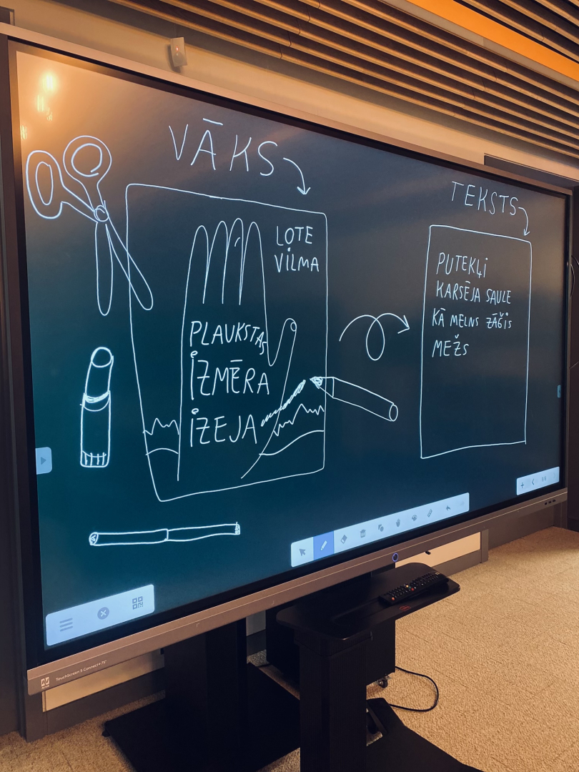 Ogres Centrālā bibliotēka realizē projektu par jauniešu iesaisti grāmatniecībā - digitālās tāfeles attēls