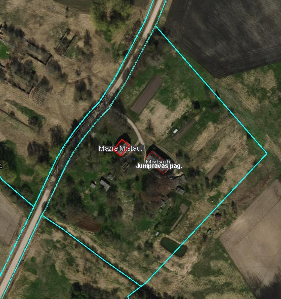 Karte ar ēkas novietojumu un zemes gabala robežām