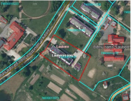 Nekustamā īpašuma Skolas ielā 11-4, Lauberē, atsavināšanas trešā izsole. Ēkas izveitojums - karte,