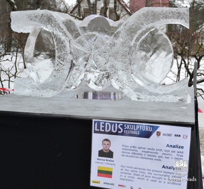 14. Ledus skulptūru festivāla mākslas darbi Ogrē