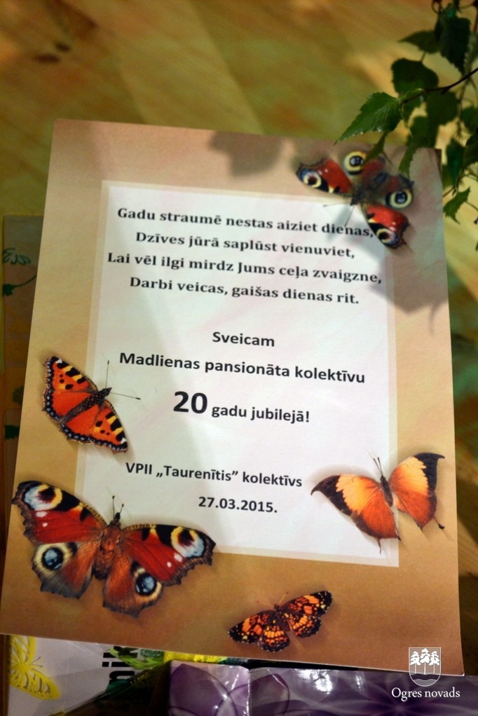 Madlienas pansionātam - 20