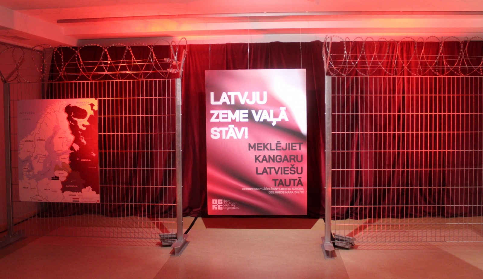 Instalācija Latvju zeme vaļā stāv 10.11.2023.