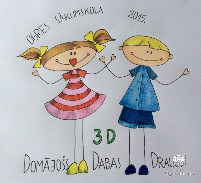Ogres sākumskolā aizvadīta bērnu dienas nometne "3D - domājošs dabas draugs"