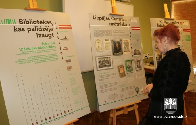 OCB apskatāma izstāde par bibliotēkām, kas palīdzēja izaugt Latvija