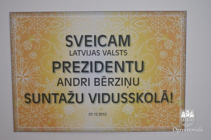 Valsts prezidenta vizīte Suntažu vidusskola