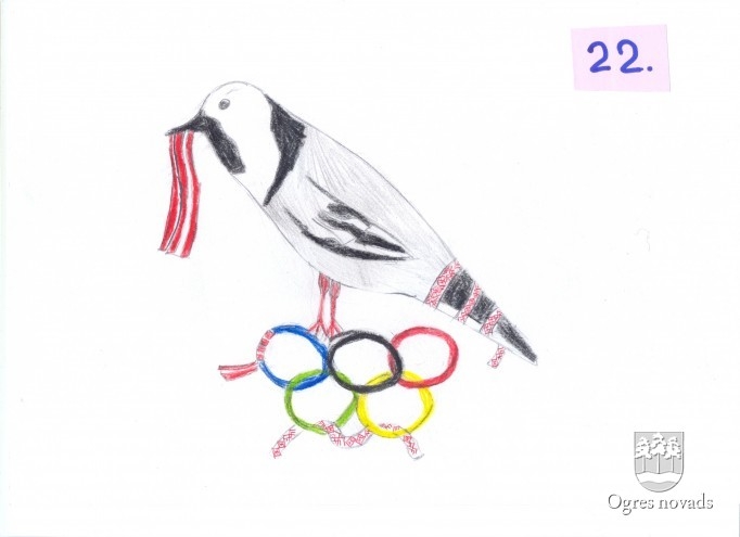 Skolēnu iesniegtie darbi zīmējumu konkursā „Latvijas olimpiskās komandas talismans Londonas olimpiskajās spēlēs”