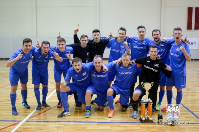 "Osports/ONSC" izcīna "Osports.lv" kausu telpu futbolā