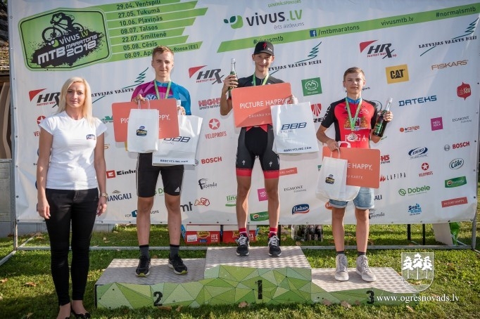 Ogrēnieši ieņem pjedestālu MTB riteņbraukšanas sacensībās
