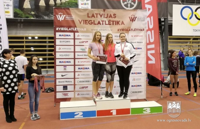 Ogres NSC vieglatlētiem sešas Latvijas čempionāta medaļas
