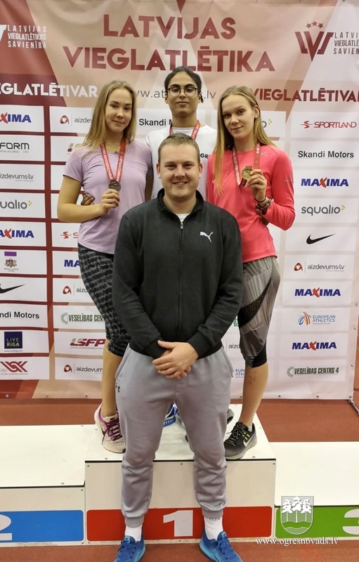 Ogres NSC vieglatlētiem sešas Latvijas čempionāta medaļas