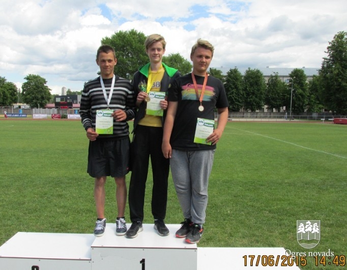Ogres novada atklātās sacensības vieglatlētikā U16 17.06.2015.