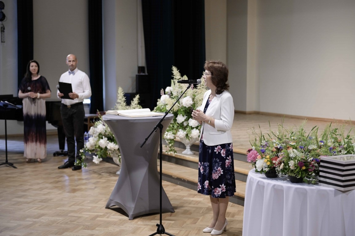 Vita Leimane pasākumā Ogres novada Zelta kāzu pāris 31.05.2024