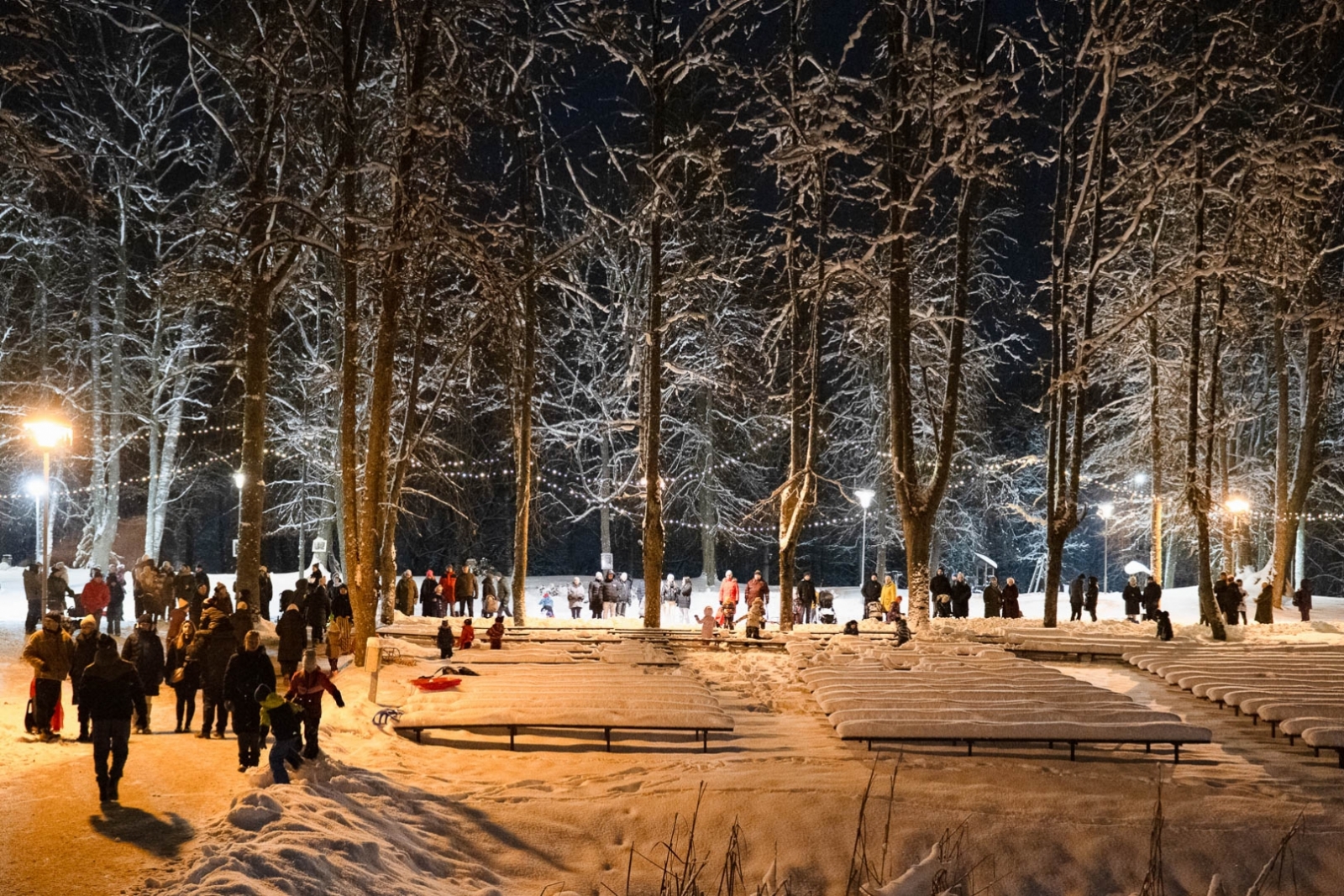 Ziemassvētku egles iedegšana Lielvārdē 03.12.2023.