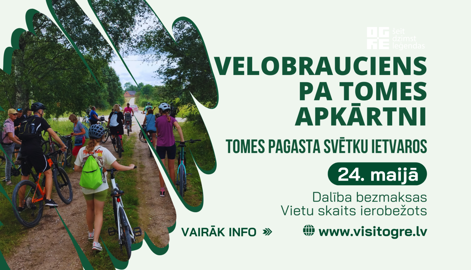 Velobrauciens pa Tomes apkārtni Tomes pagasta svētku ietvaros 24. maijā