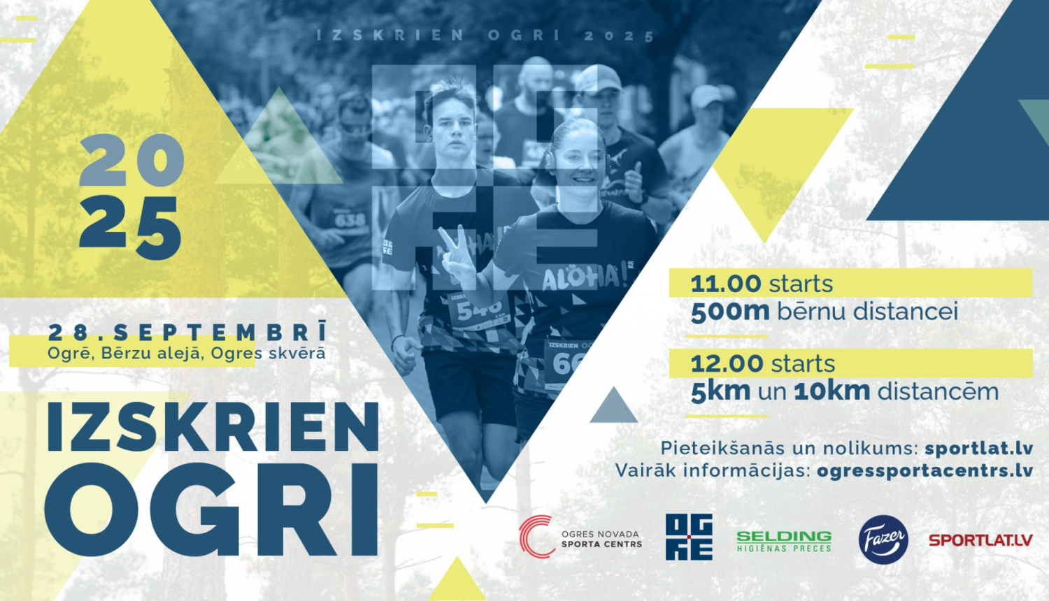 Afiša sporta pasākumam “Izskrien Ogri 2025