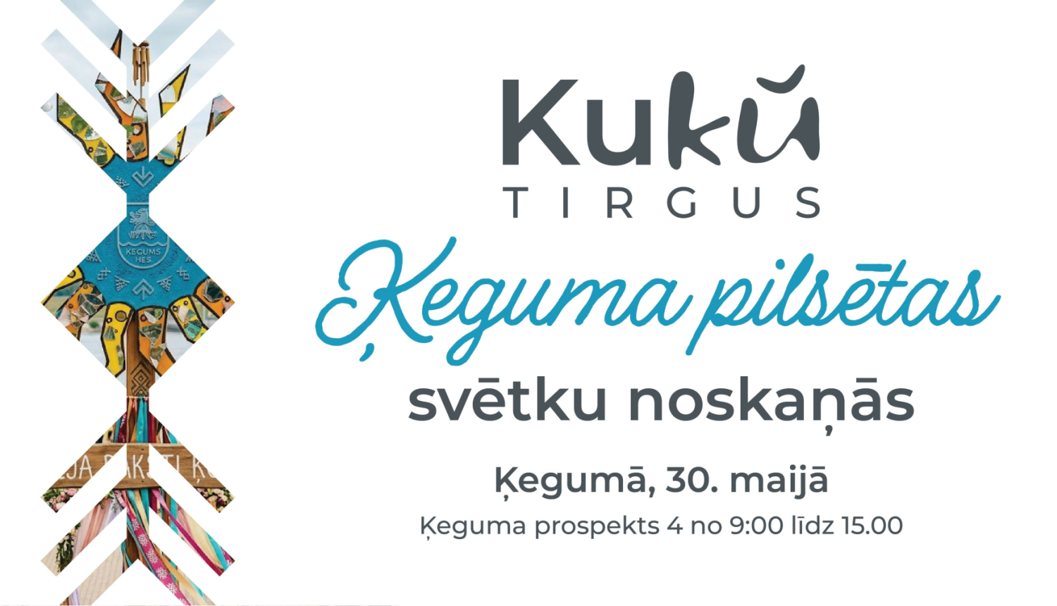 Aicinājums pieteikties tirgum Ķeguma pilsētas svētku ietvaros 30.maijā no plkst. 9.00 līdz 15.00