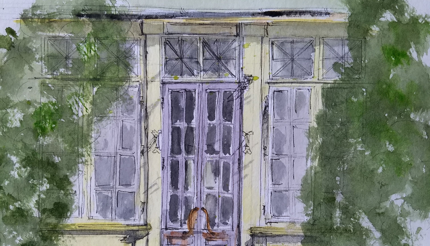 Muzejā būs apskatāmi Aigas Kalniņas akvareļi “Ogre kino kadrā”