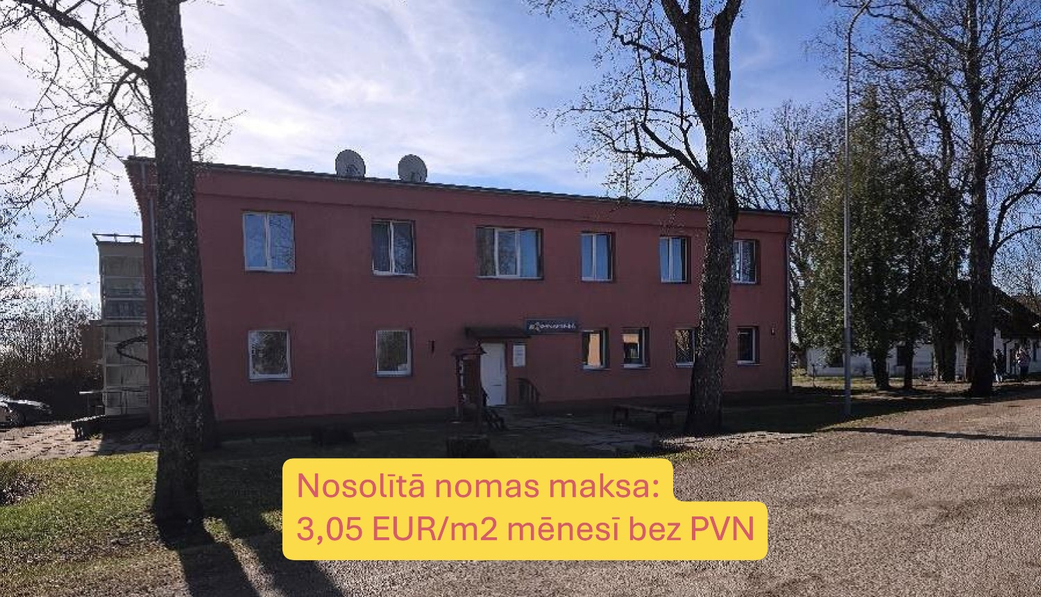 Izsoles rezultāts - ambulance Birzgalē. Nosolītā nomas maksa 3,05 eur par kvadrātmetru mēnesī bez PVN