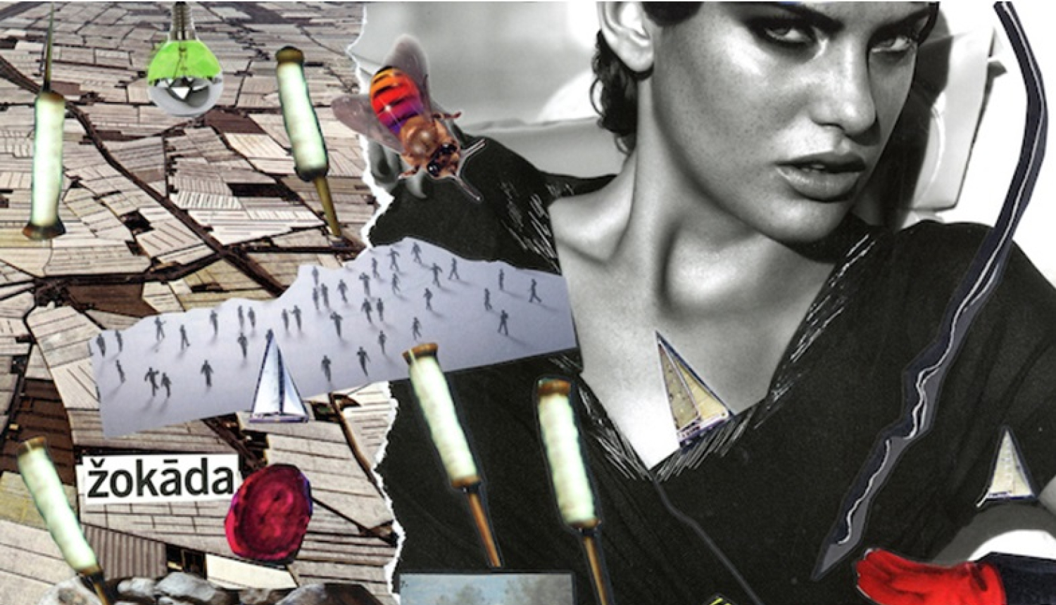 Kolāžu izstāde „It kā. Caur logu”