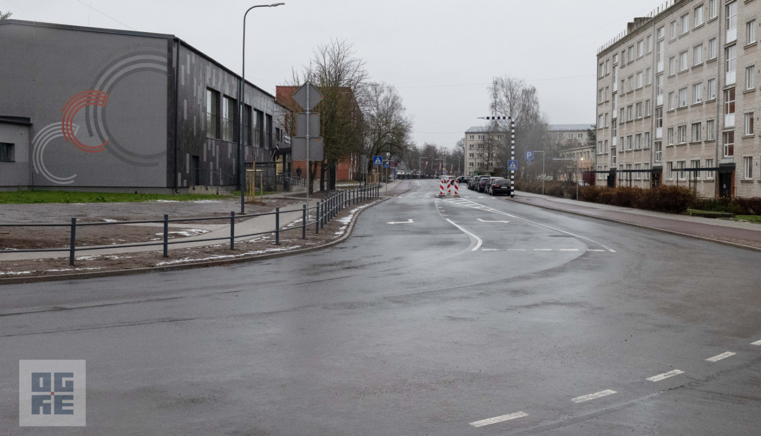 Pārbūvētais brīvības ielas posms Ogrē
