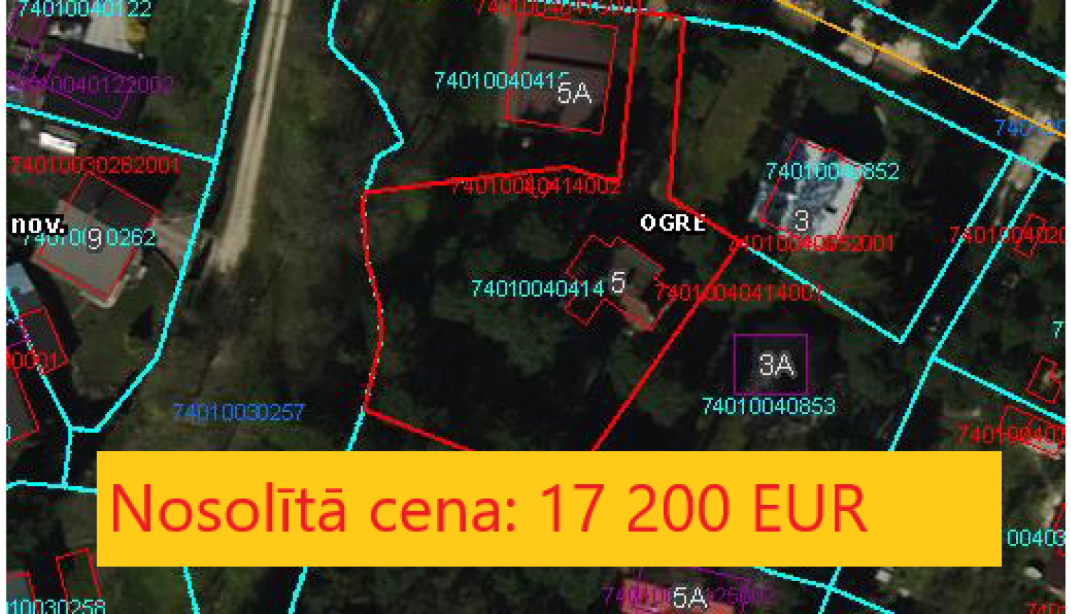 Noslēgusies izsole īpašumam Čiekuru ielā 5-3, Ogrē. Nosolītā cena 17 200 eiro