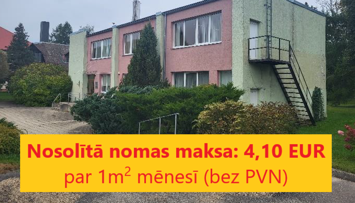 Izsoles rezultāts doktorātam "Suntaži". Nosolītā nomas maksa 4,10 eur par kvadrātmetru mēnesī bez pievienotās vērtības nodokļa