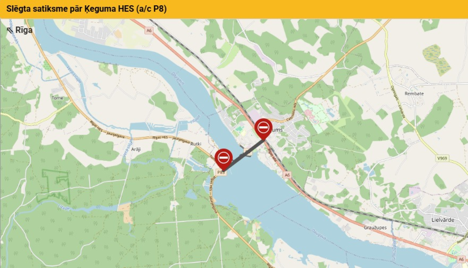 9. decembrī uz laiku tiks slēgts Ķeguma HES