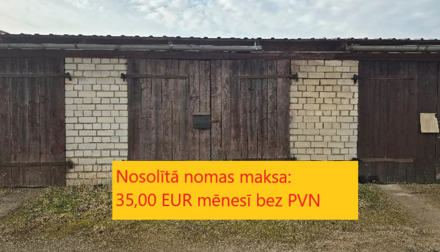 Izsoles rezultāts objektam Lejasķirši 23, Madlienā. Nosolītā nomas maksa 35 eur mēnesī bez PVN