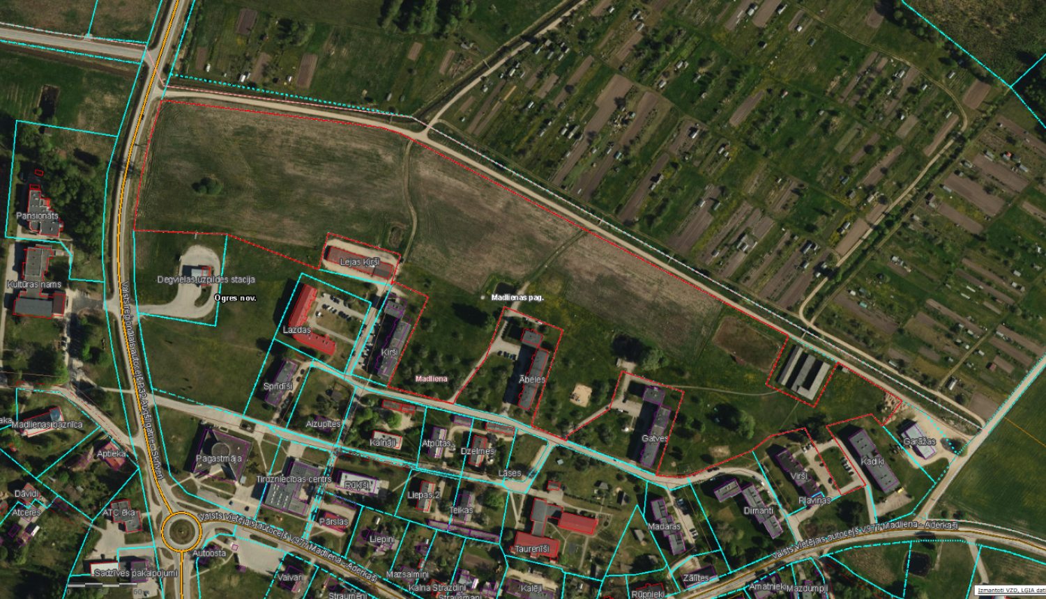 Lauksaimniecības zemes noma Madlienas pagastā aprīlis 2025