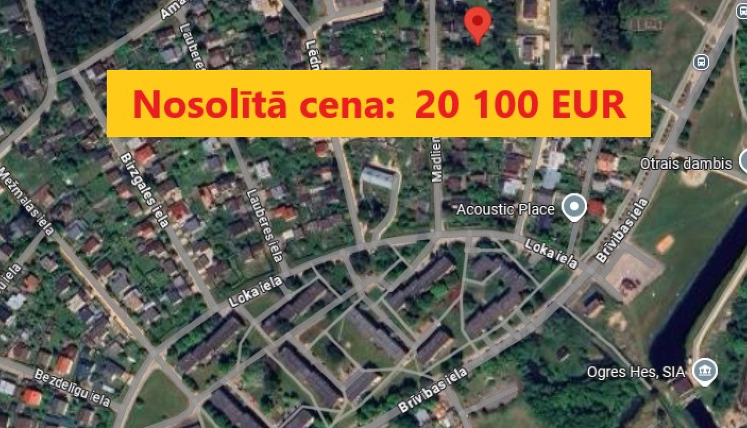 Izsoles rezultāts Madlienas iela 16, Ogrē. Nosolītā cena 20100 eiro