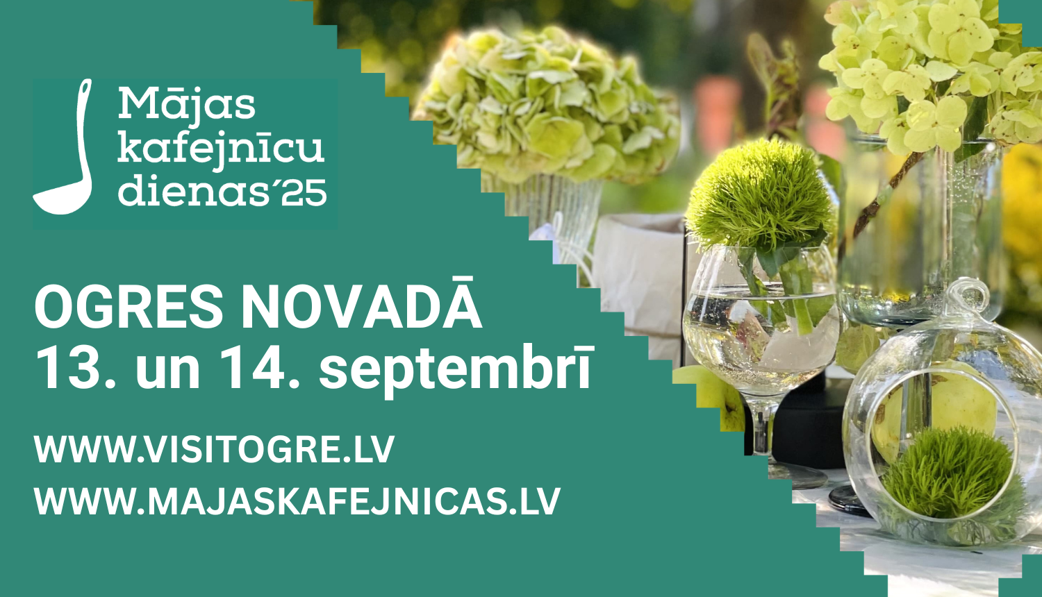 Mājas kafejnīcu dienas Ogres novadā norisināsies 13. un 14. septembrī.